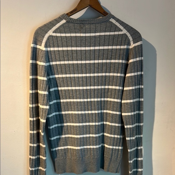 Men's Jack Spade Gray Striped Sweater - Picture 5 of 5